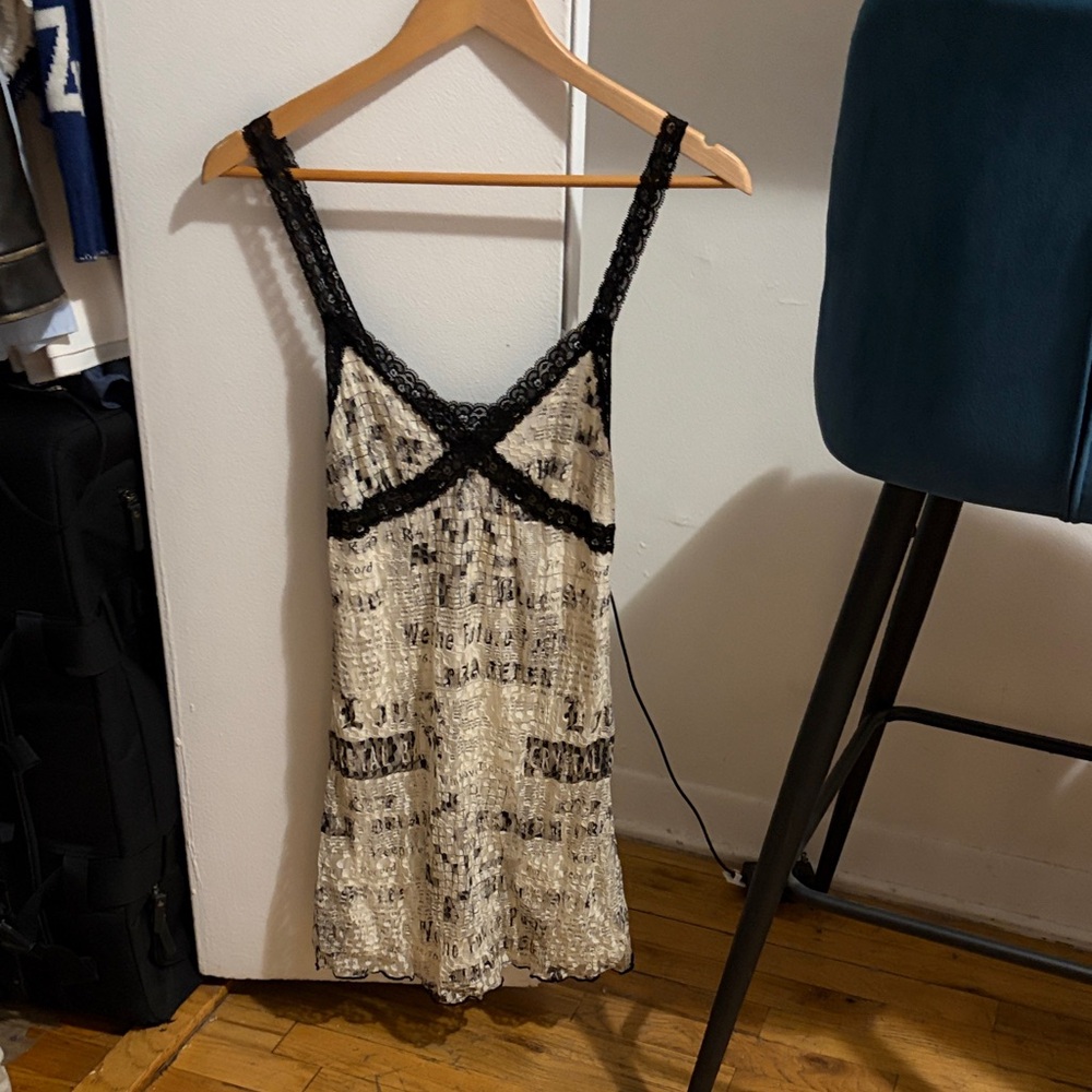Urban Outfitters Black and Cream Mini Dress